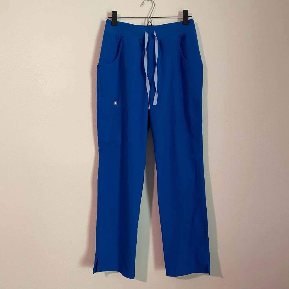 FIGS Royal Blue Kade Straight Leg Scrub Pants Uniform Nurse Dr Women size Small